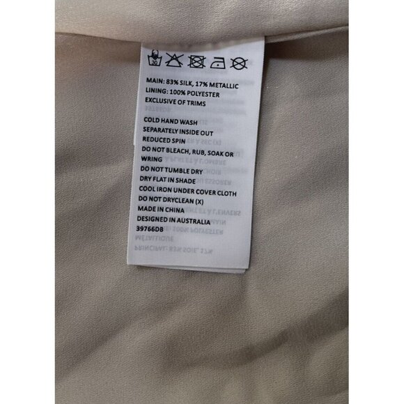 Bardot Women's Cold Shoulder Metallic-Print Wrap Dress Size M $169 - Picture 6 of 12